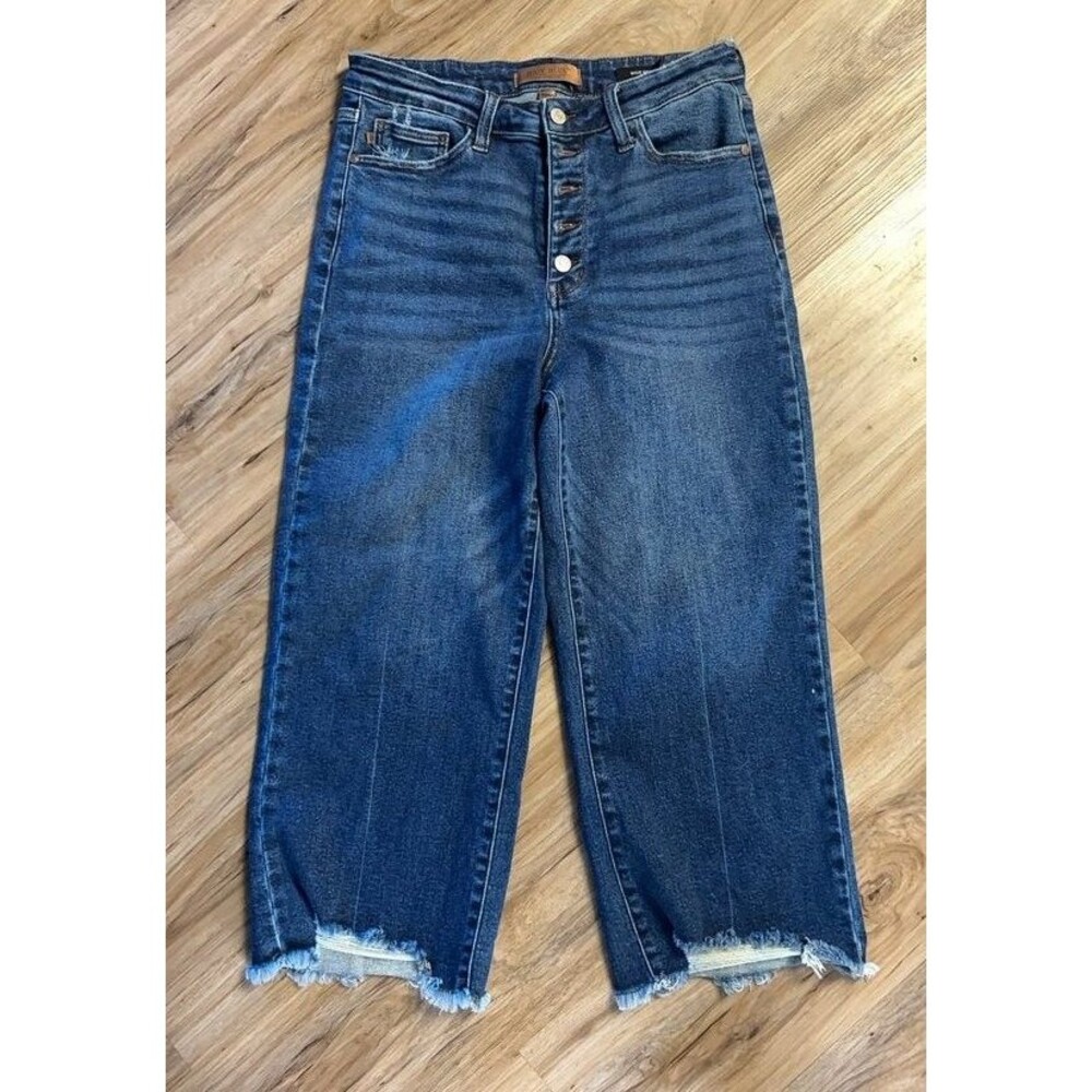 Judy Blue Dark Wash Wide Crop Jeans 11/30